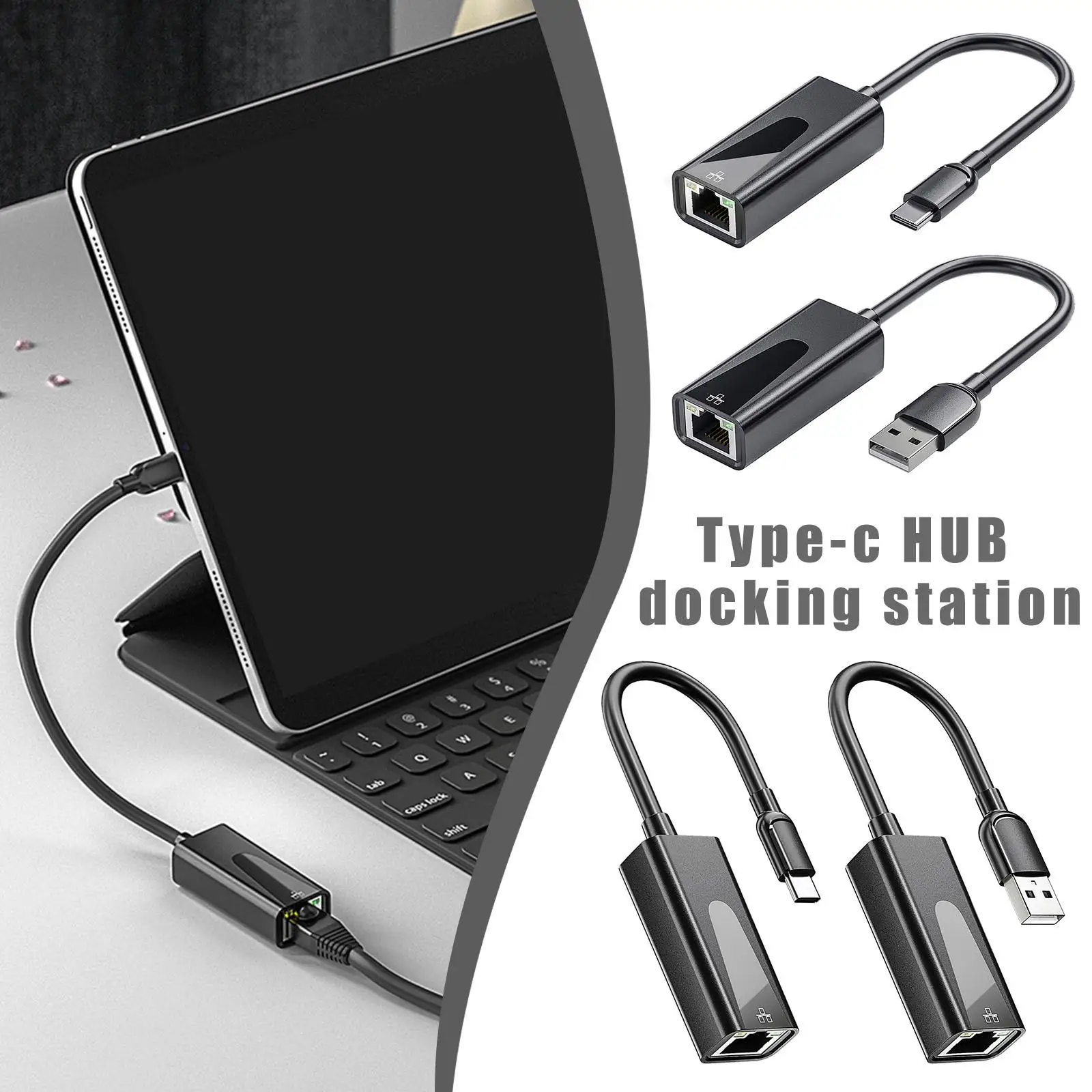 

Usb Type C Ethernet Adapter Network Card Usb Type-c To Rj45 10/100mbps Lan Internet Cable For Pc Xp 7 8 10 F4m9