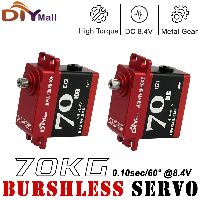 

Цифровой сервопривод BLS-HV70MG 70 кг с высоким крутящим моментом, бесщеточный двигатель, металлические шестерни, 180/270/360 градусов, для радиоуправляемых машин 1/5, 1/8, краулеров и грузовиков