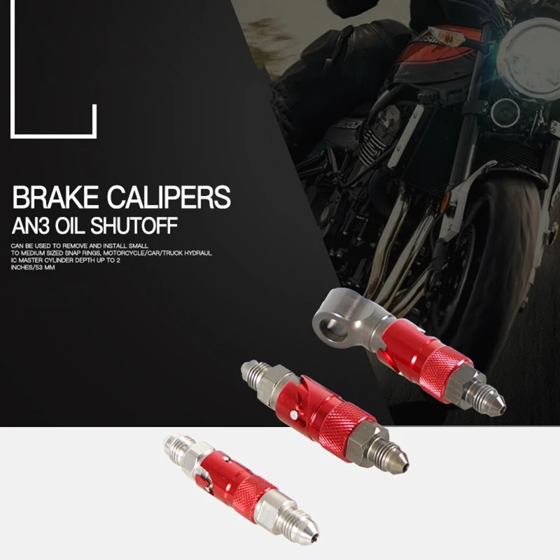 2024 New Motorcycle AN3 Brake Caliper Quick Removal Cover Disassembly Replacement Brake Line Connector Universal Aluminum Alloy