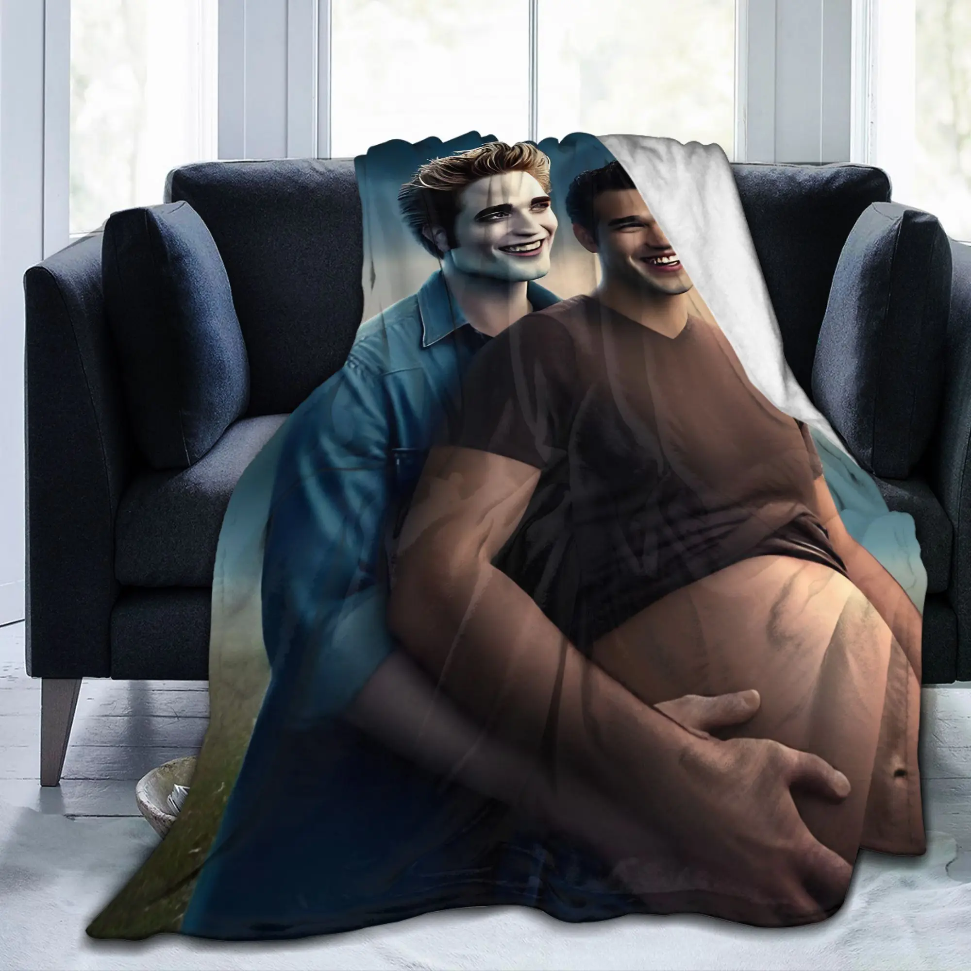 Twilight Meme Flannel Throw Blanket  Blankets for Bed Car Ultra-Soft Bedspread,