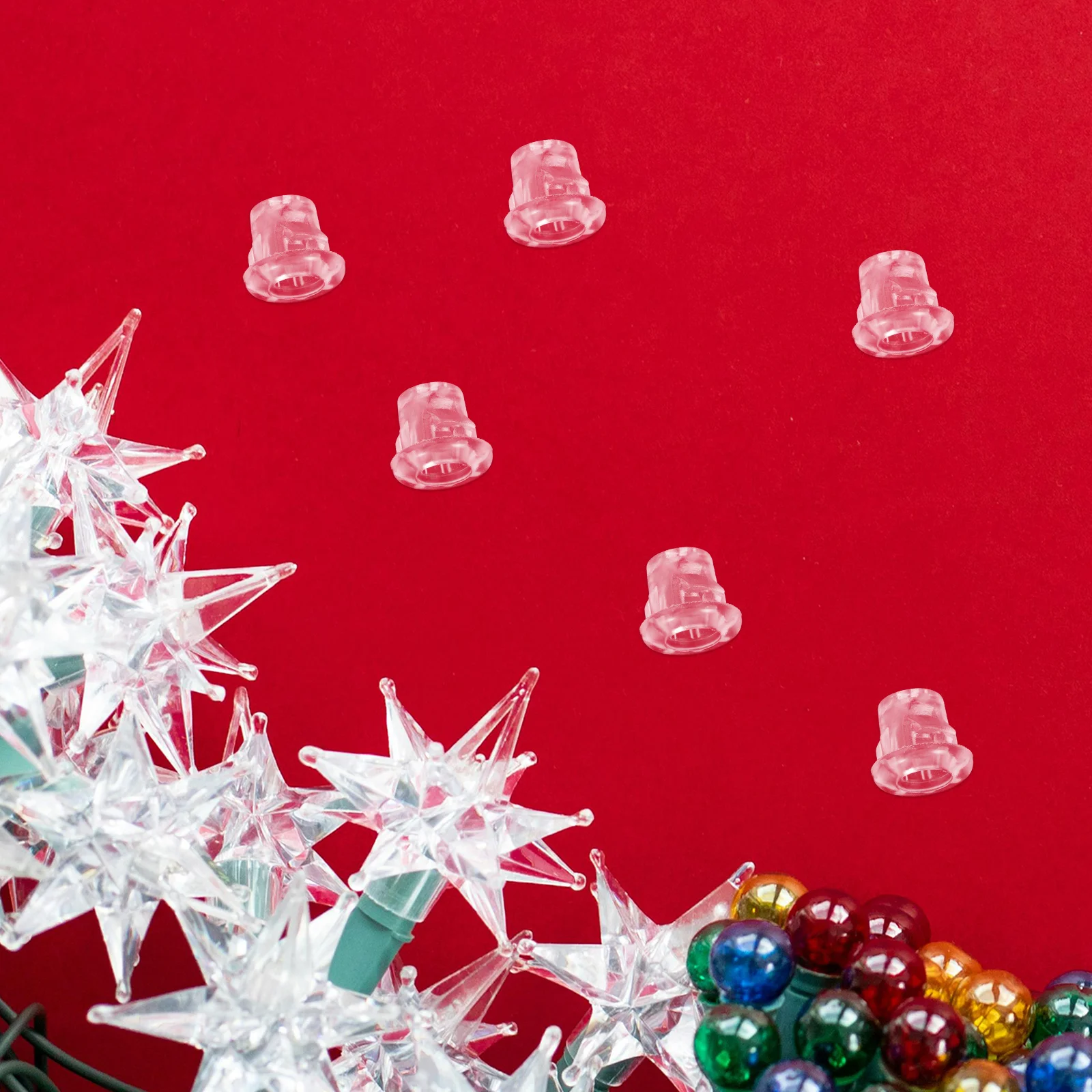 200 قطعة Led الجنية المقابس السلامة للأضواء التثبيت السريع آمن عقد استبدال أجزاء سلسلة مقاطع الضوء مقاطع الضوء البلاستيكية #5