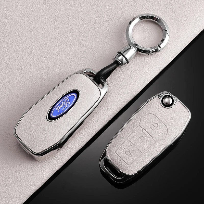 Fashion Handmade Leather Lady Car Keychain Retro Style Men's Business Personalize Name Ring Key Chains Keyring Hotel Gift