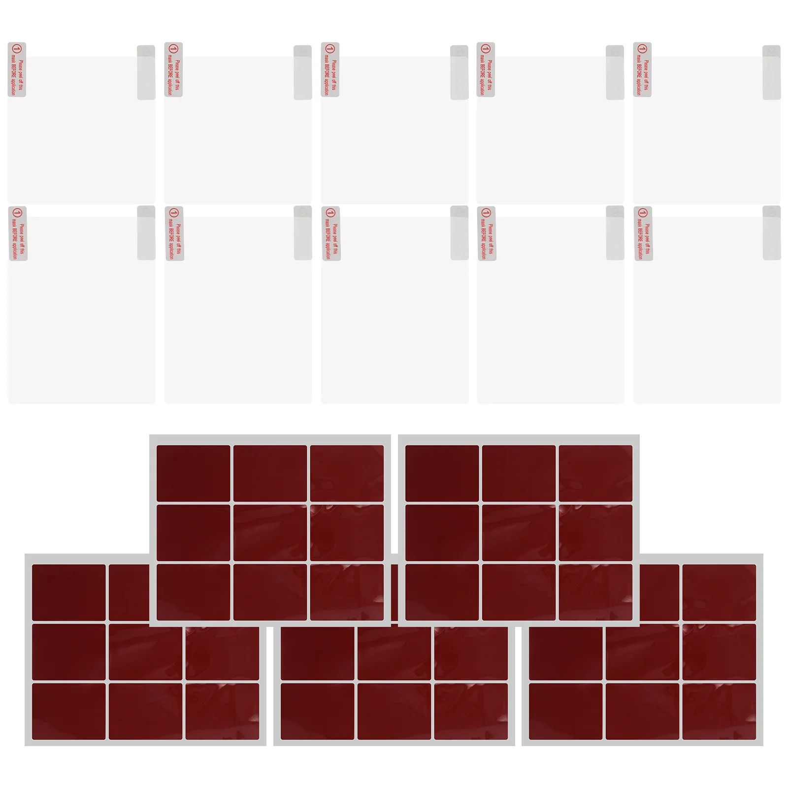 

1 set 1 Set Static Sticker For Dash Cam 3.1" 3.9"X3.1" Electrostatic Film For Cars Clear Protective Windshield Mounting Kit Car