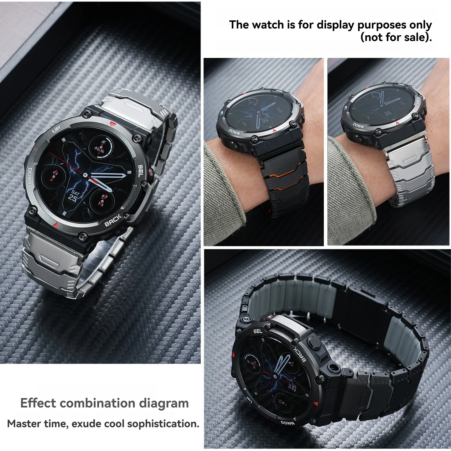Magnetic Titanium Alloy Watch Band Compatible with Amazfit T-Rex 3/3 Pro/2 Balance 3/Ultra Cheetah 2 Ultra