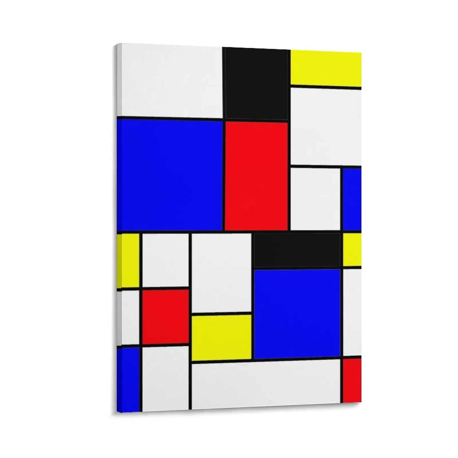

Red Blue and Yellow squares, Mondrian inspired Canvas Painting bedrooms decorations posters anime