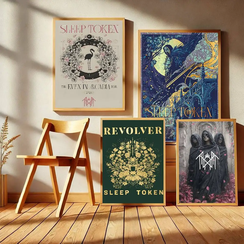 Sleep Rock Band T-Token Self-adhesive Art Poster HD Quality Wall Art Retro Posters for Home Home Decor