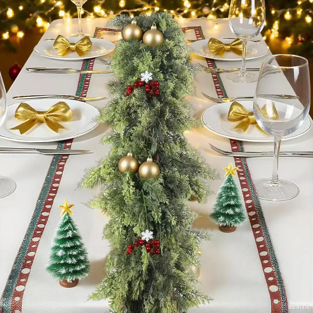 

Outdoor Christmas Wreath Decoration Festive Pine Needle Decor Festive Christmas Garland Set Realistic Soft for Indoor for Home
