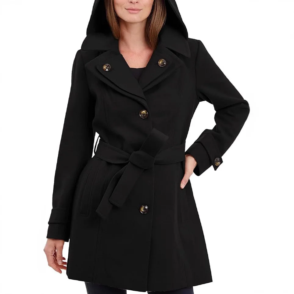 2025 Autumn Winter Women's Thickened  Blend Coat Mid Long Multi Button Overcoat Warm Outerwear