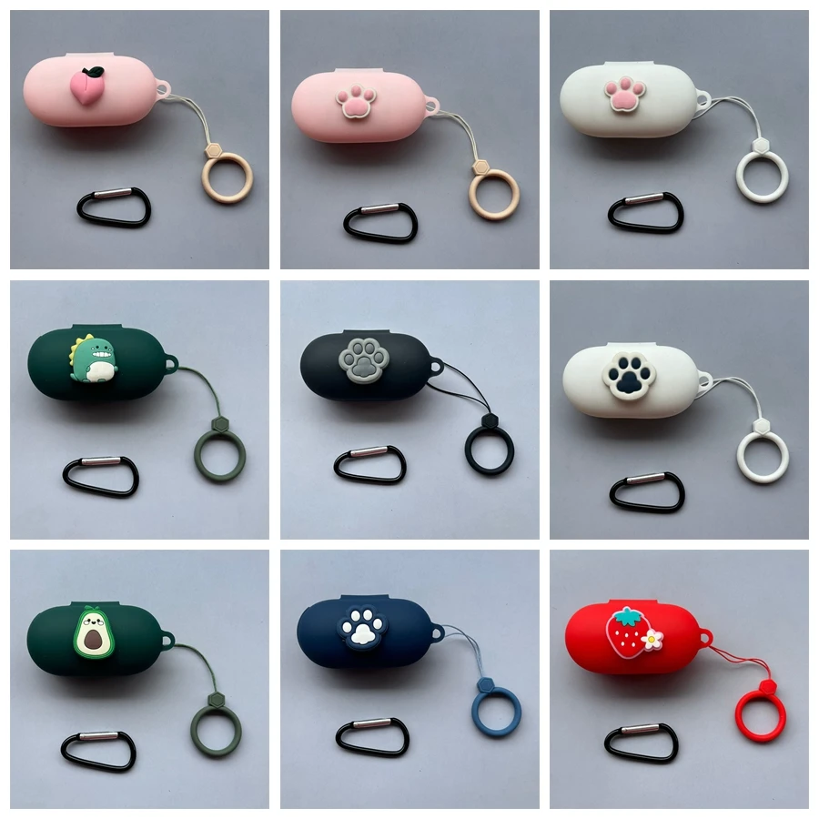 Estojo protetor à prova de choque de silicone para OnePlus Buds, desenhos animados, anel anti-perda, caixa telefônica cardíaca, TWS, 1 Plus Z2