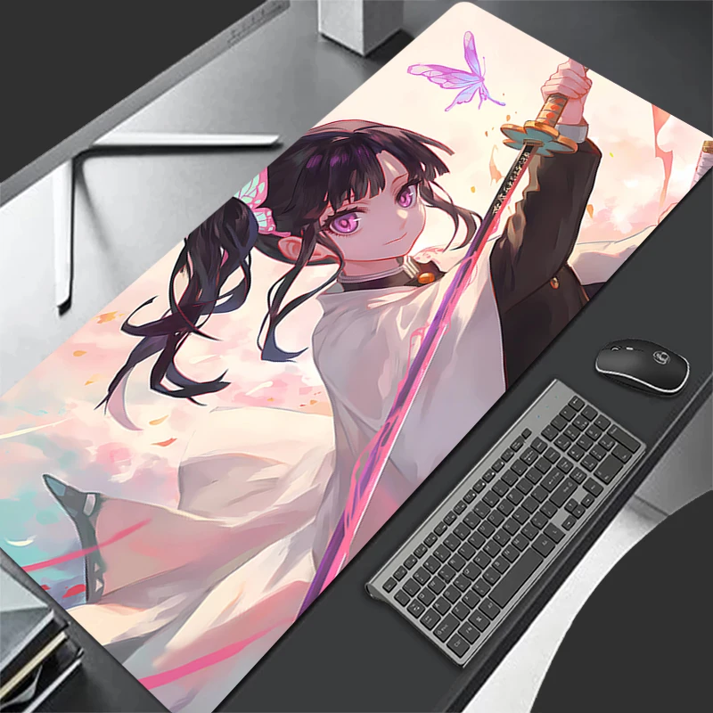 Mouse Pad Non-Slip Rubber mousepads Game player notebook computer Pad table mat PC carpet Demon Slayer Tsuyuri Kanao Mousepad XL