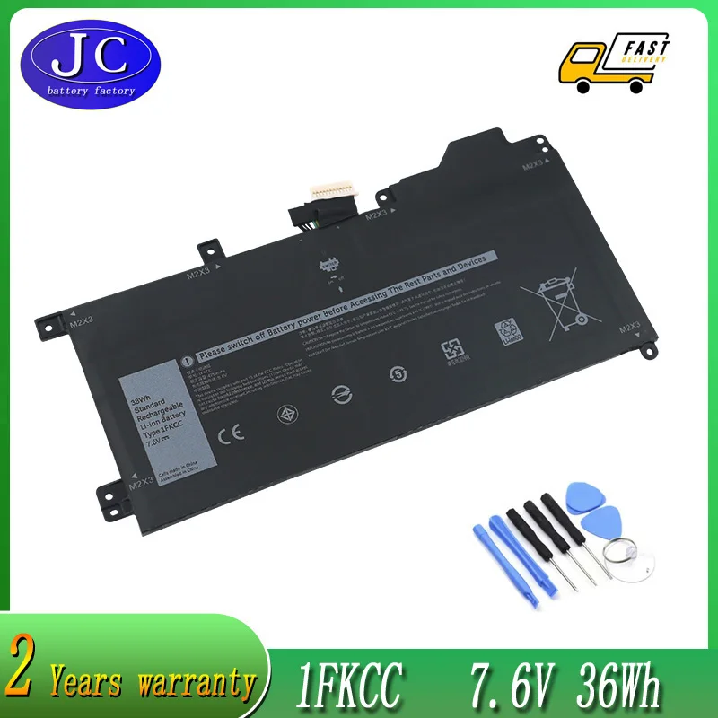 

JC Original 1FKCC Laptop Battery for Dell Latitude 7200 7210 2-in-1 Series Notebook 09NTKM 9NTKM 0D9J00 0KWWW4 KWWW4 7.6V 38WH