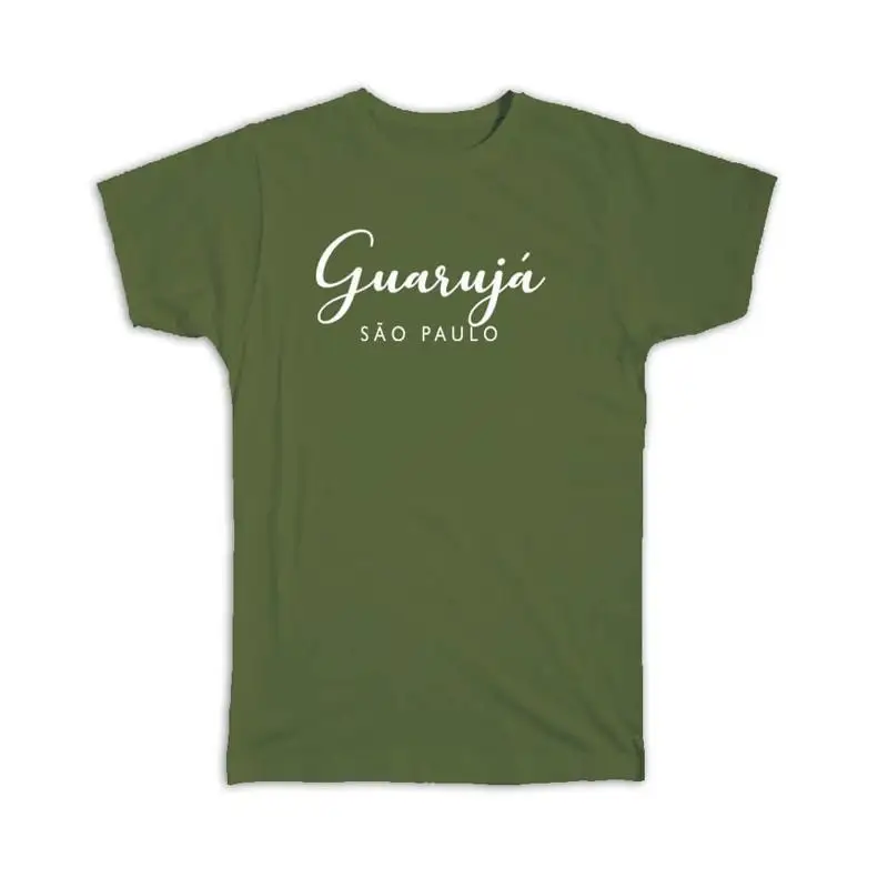 

Guaruja Cursive Typography Sao Paulo Tropical Beach Travel T shirt