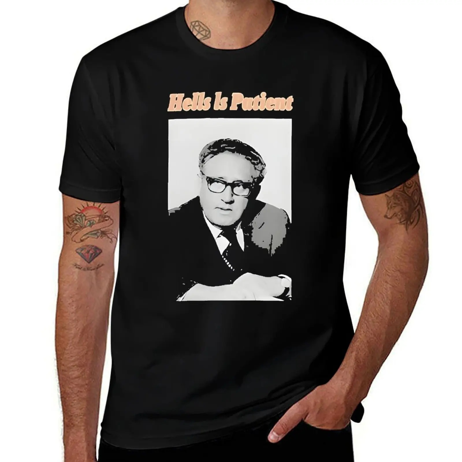 

Hell is patient Henry Kissinger T-Shirt oversizeds plus sizes summer top T-shirts for men cotton