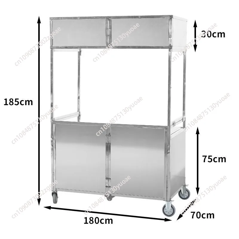stall trolley snack cart stall shelf mobile stall candied gourd hand push dining cart portable foldable