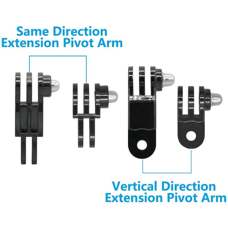 Adjustable Extension Pivot Arm Adapter 3-Way Arm Quick Release Buckle Screws For Gopro Hero 11 10 9 8 7 SJCAM DJI AKASO Insta360