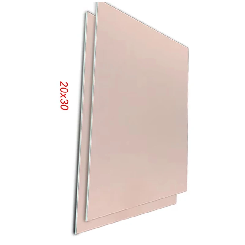 Placa recubierta de cobre de un solo lado, Kit de placa de circuito laminado, FR4, 20x30cm, 200x300x1,5mm, 1 unidad