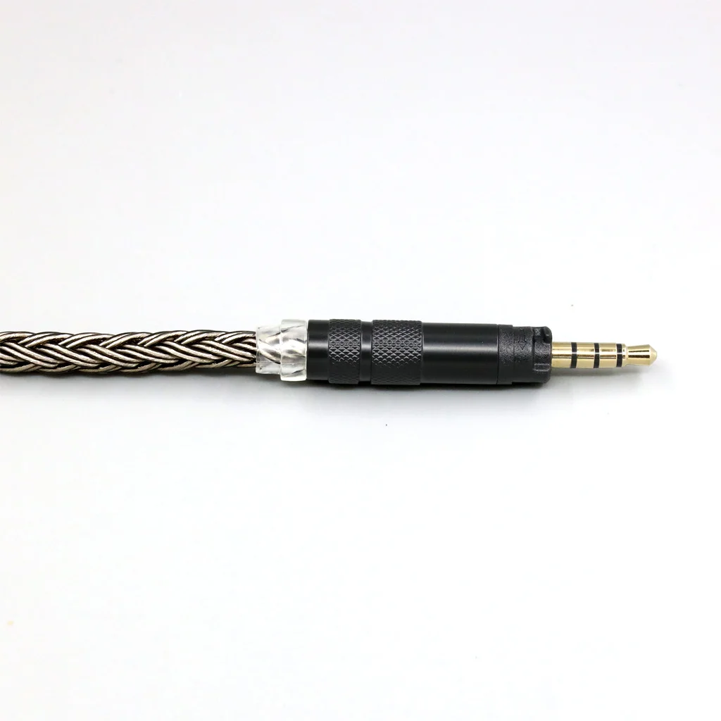 ชุบเงิน 16 Core สีเทาสายหูฟังสําหรับ NTH-100 Rode NTH-100m หูฟังชนิดใส่ในหู LN008835