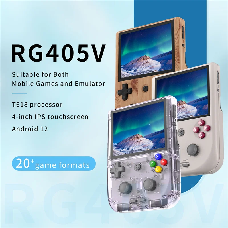 

RG405V Handheld Game Console 128G EMMC 4Inch Android12 Player 5500Mah Retro Game Console Support OTA Wireless Upgrade Durable A