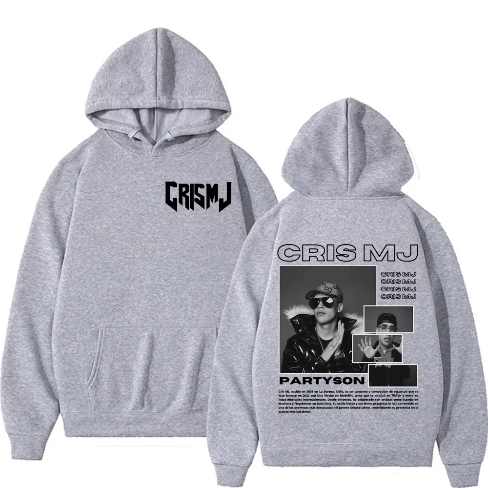 Rapper Cris Mj Tour 2025 Merch Felpe con cappuccio Uomo Donna Harajuku Moda High Street Felpa con cappuccio Top Felpe oversize Hip Hop Vendita calda