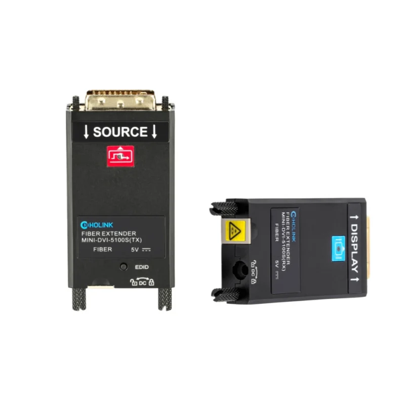 

Mini 4K60Hz DVI Fiber Optic Converter LC Single Mode up to 2Km Transport Video Signals