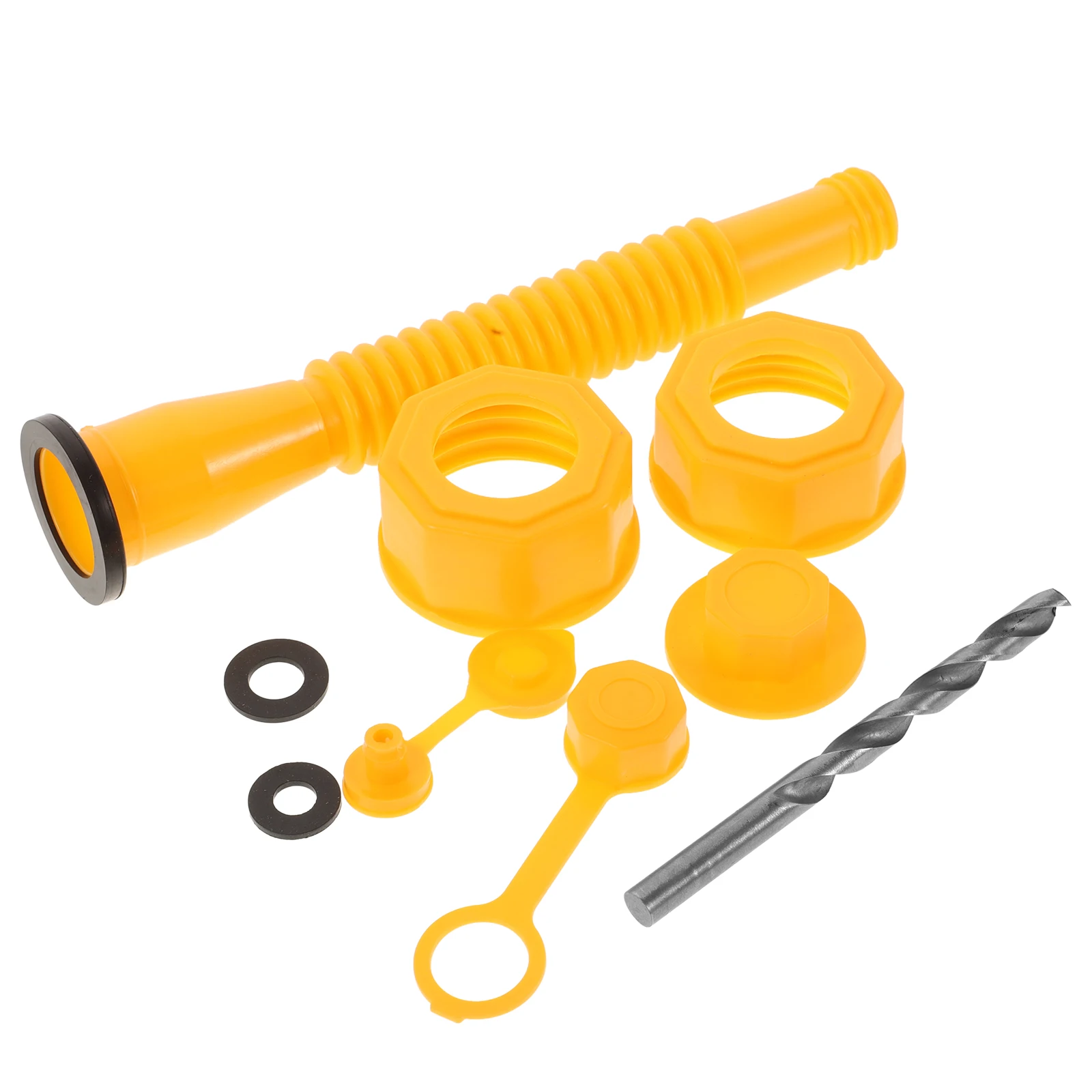 

1 Set Replacement Can Spout Kit Anti-Slip Plastic Flexible Easy Installation 8Mm Drill Bit Fuel Nozzle Can Spouts Gas