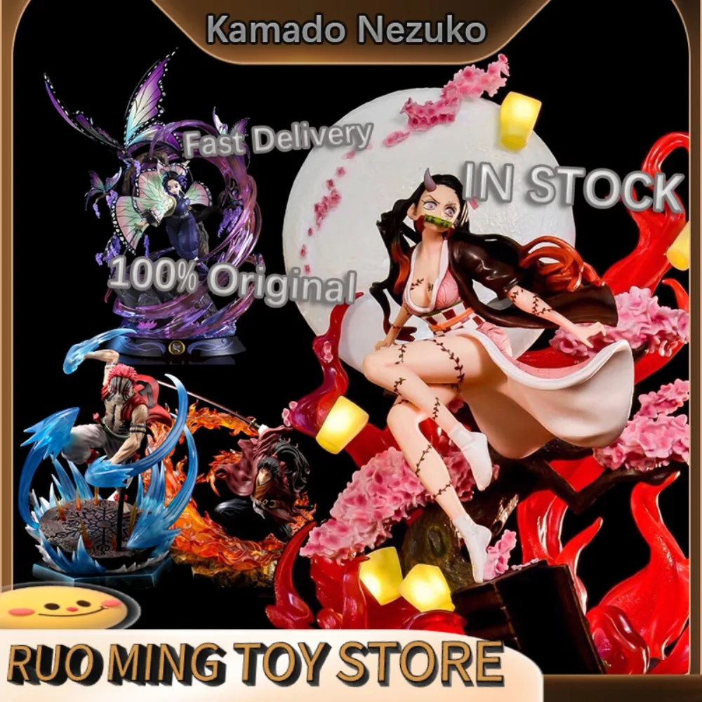 

Аниме фигурку Demon Slayer Kyoujurou Yoriichi Nezuko Akaza Kokushibou ПВХ статуя настольная модель украшения коллекционные игрушки подарок