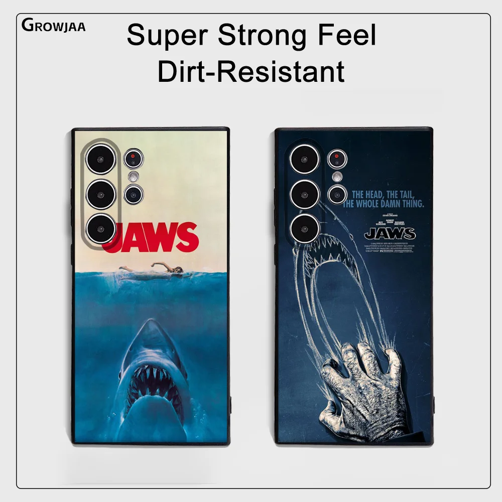 

J-Jaws 1975 Movie Phone Case Samsung Galaxy S25 S24 S22 S23 Ultra S21 S20 Plus 5G Frosted Non-Slip Full Cover Soft Case