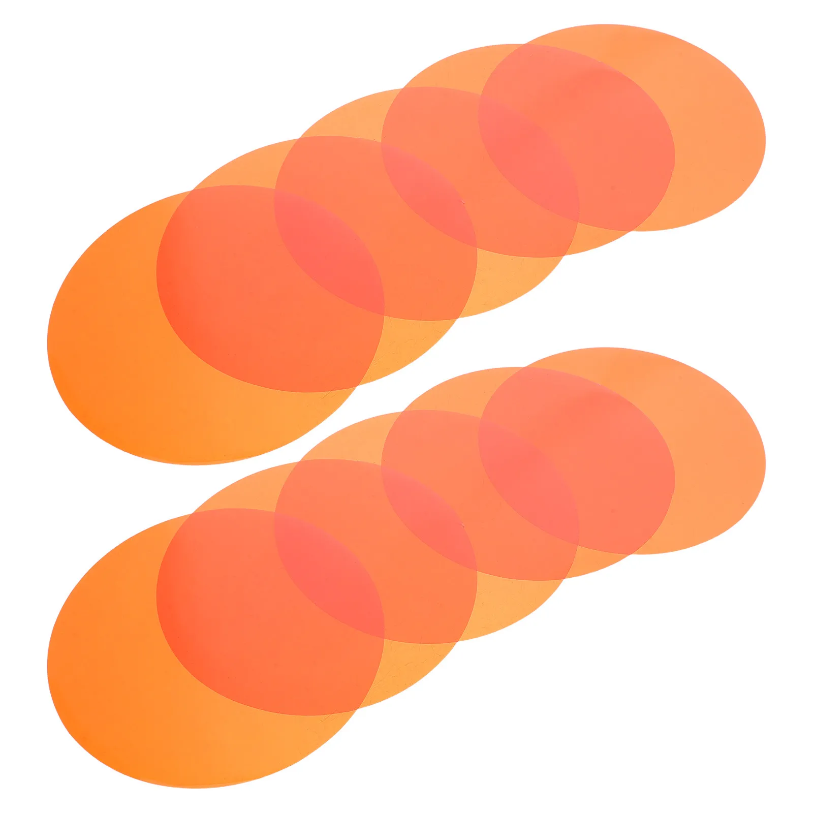 10Pcs Ambient Lighting Gel Stickers Self-Adhesive Round Warm Light Filter Sheets Color Correction Film for Lamps Living Room