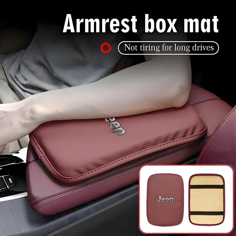 

JEEP автомобильный подлокотник, подушка, подлокотник, защитная накладка для Jeep Wrangler Rubicon Renegade Compass Grand Cherokee Patriot JK