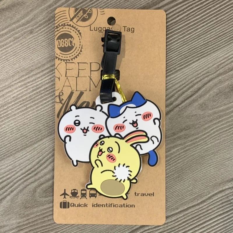 Miniso Chiikawa Hachiware Bagagelabel Schattig Bagagelabel Cartoon Koffer Identiteitskaart Adresclip Bagage Instappen Draagbaar Cadeau