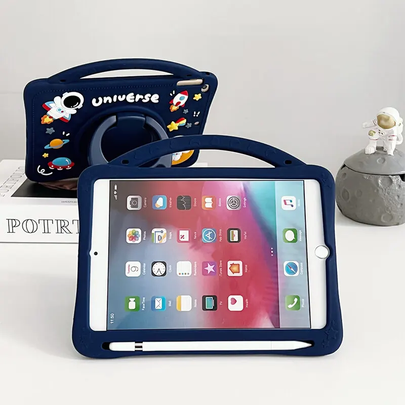 360 Rotation Kids Safe Silicone Case for Tecno MegaPad Pro 12 2025 12 inch with Pencil Holder