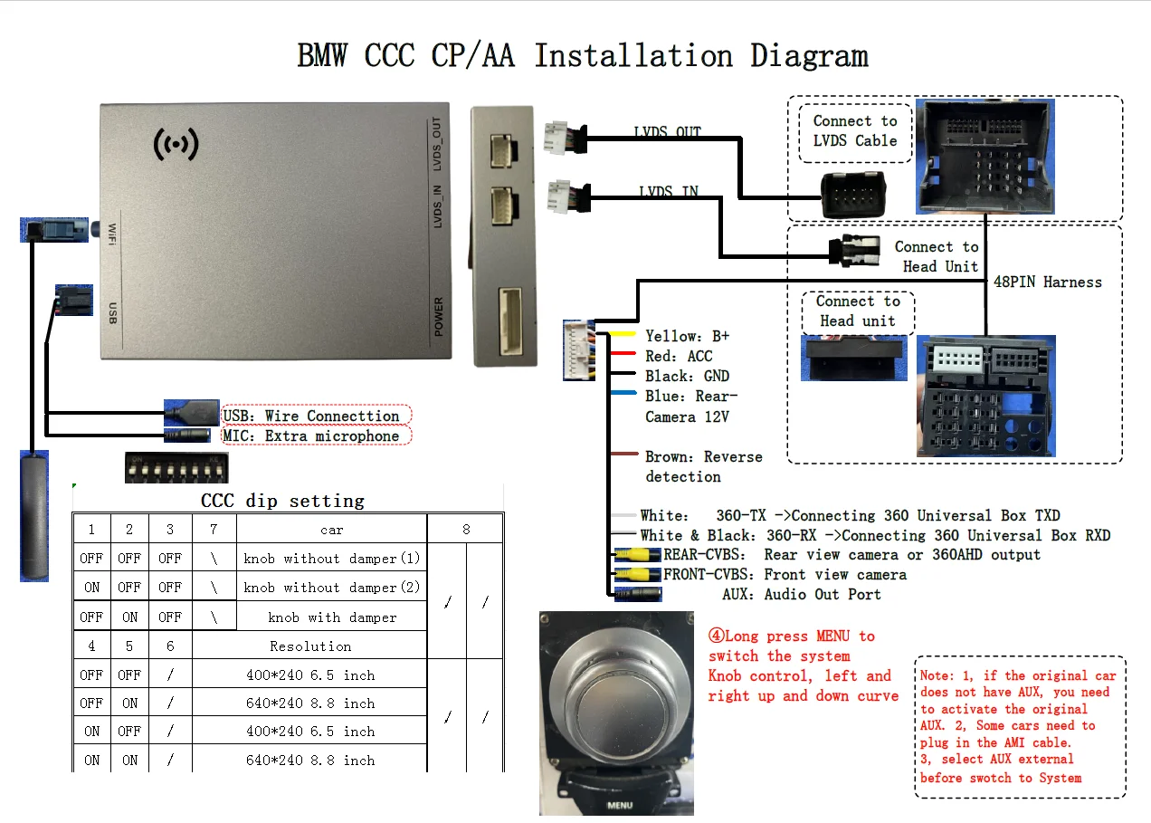 AUTOTOP Nachrüst-CarPlay-Decoder Android Auto für BMW CCC CIC NBT 1 2 3 4 5 6 7 Serie X5 X6 E60 E61 E62 E63 E70 E90 E91 E87 E88 – Detail 3