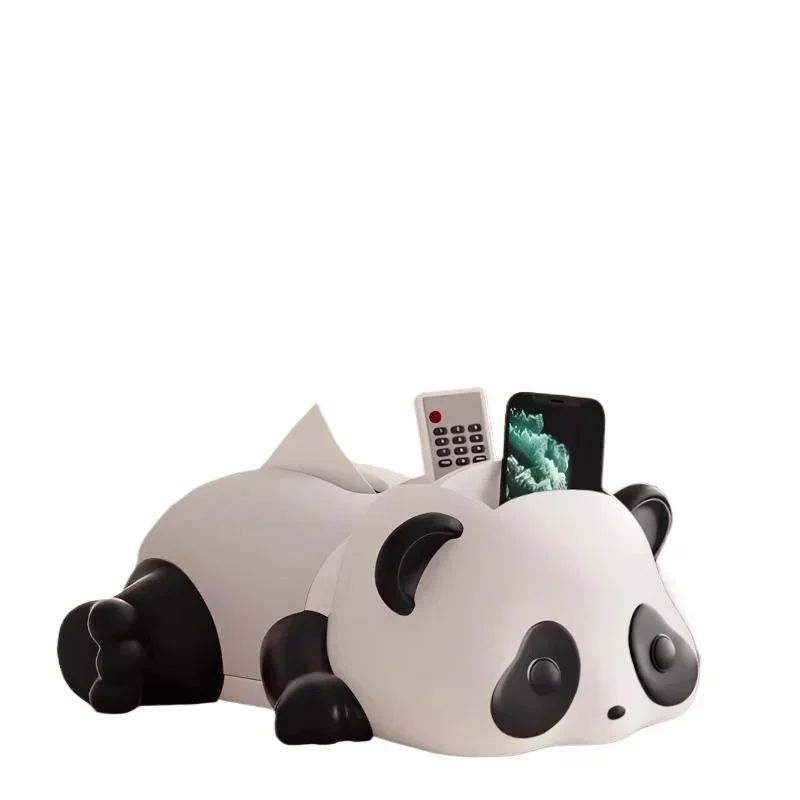 Panda tissue box, living room high-value storage box, remote control, high-end atmospheric coffee table, dining table carton