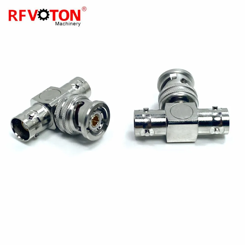 Free shipping triax bnc male to two female tee adaptor 1553B connector for use with 7078-TRX cables 237-TRX-T