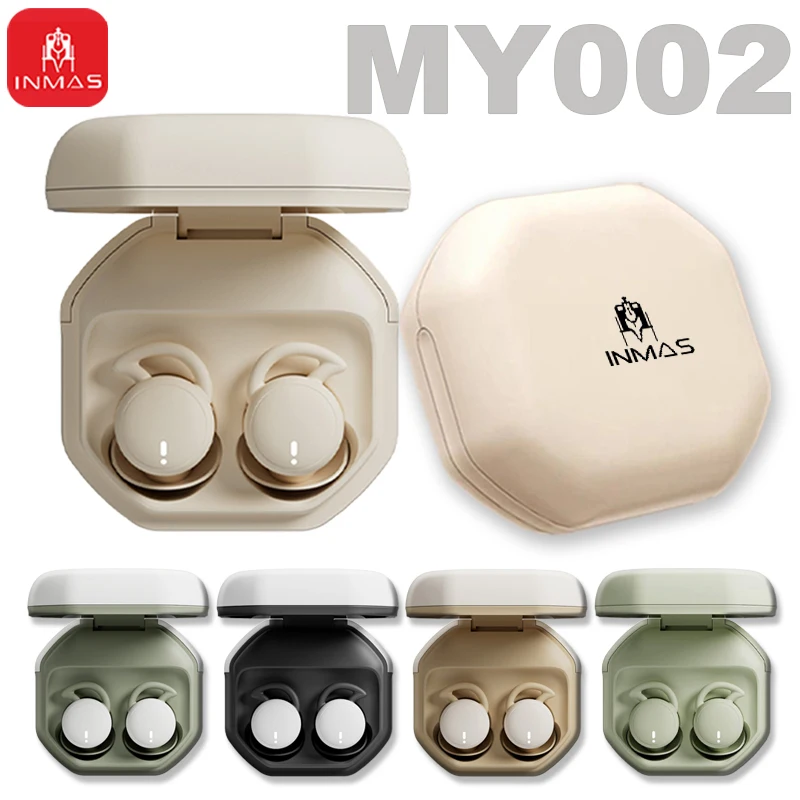 INMAS MY002 Mini Sleep Airpods TWS Wireless Bluetooth5.3 Earphones Noise Reduction Headphones In Ear Waterproof Headset with Mic