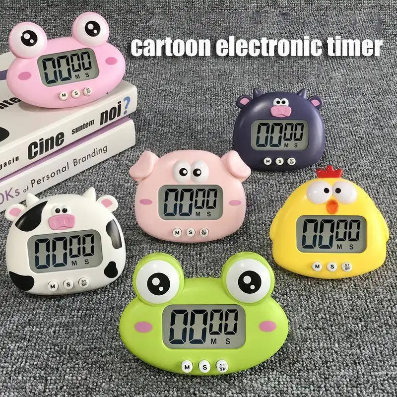Digital Animal Shaped Timer 99 Minute Countdown Alarm Clock for Kids Kitchen Cooking Homework Study Reminder