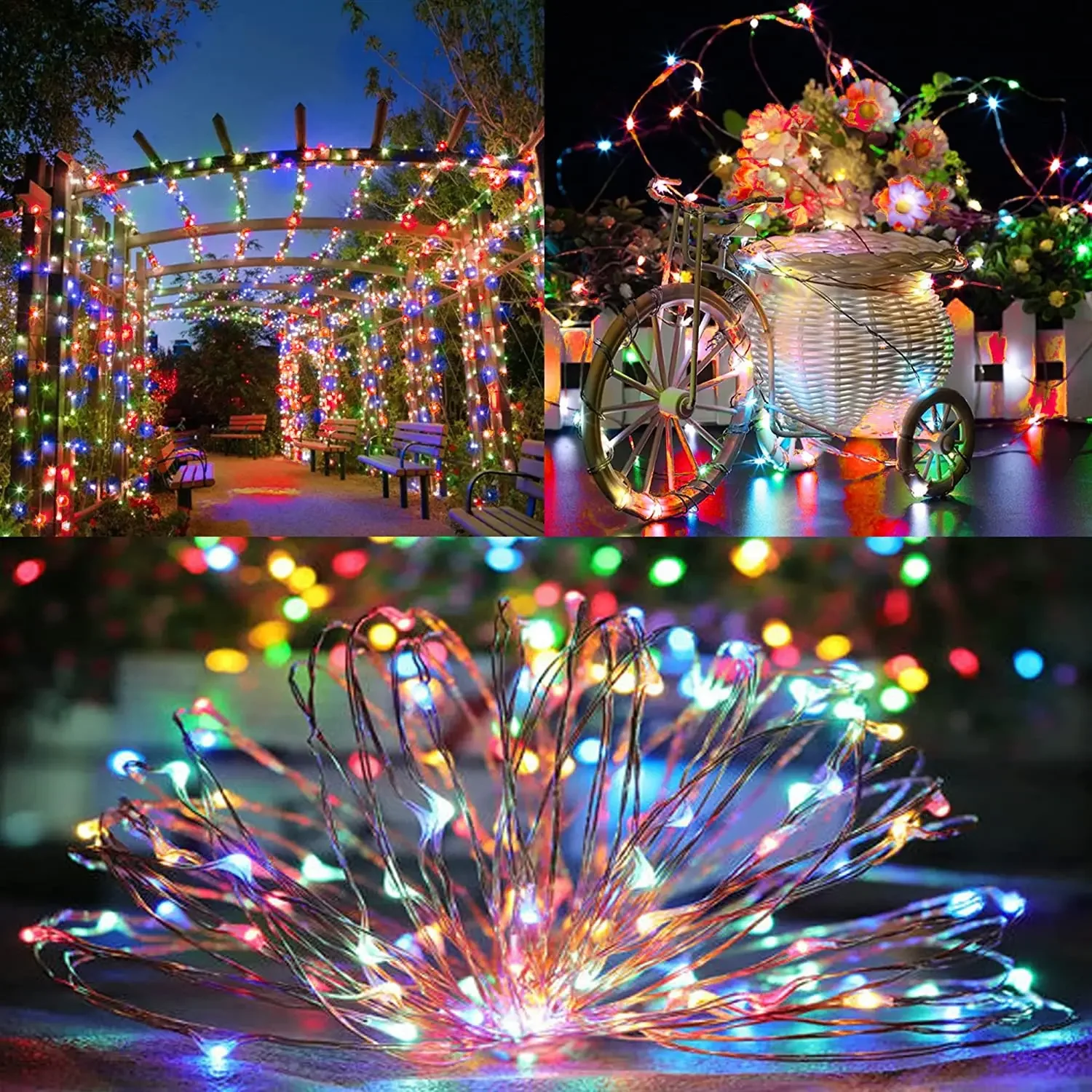 Solar Fairy Lights 400LEDS Outdoor Waterproof Solar Christmas String Lights for Garden Yard Home Party Holiday Decoration