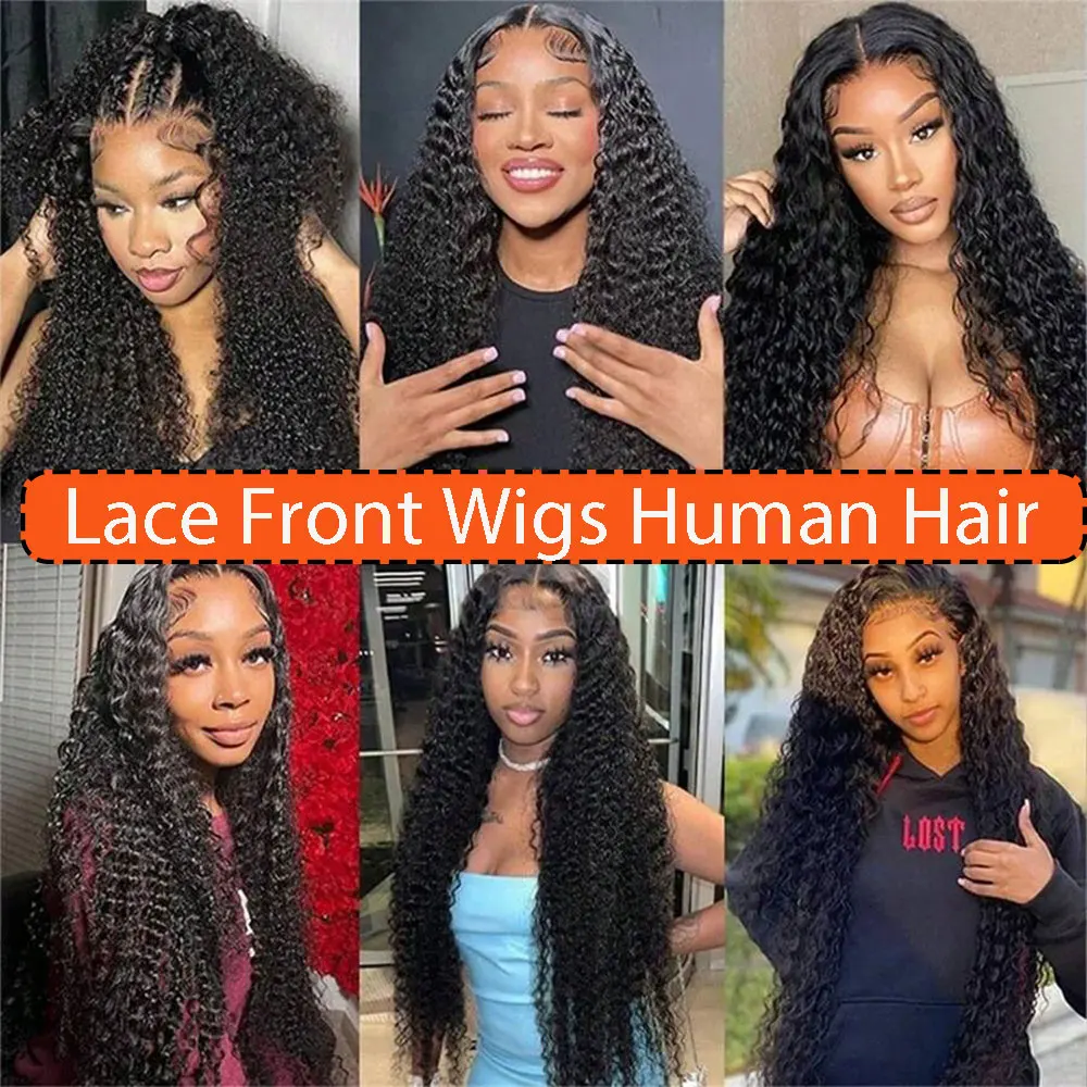 Парик из натуральных человеческих волос с прозрачной кружевной передней частью 13X4, плотность 200, естественный цвет, волнистый передний парик с кружевом, Детские волосы