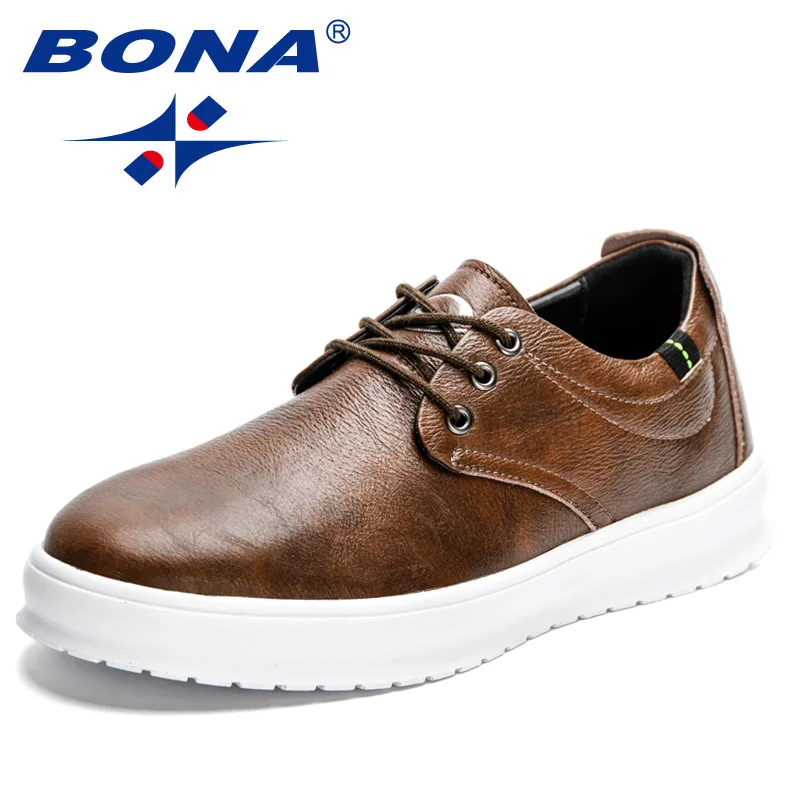 BONA 2023 New Designers Man Leisure Footwear Platform Vulcanied Shoes Comfort Men Light Sneakers Walking Shoes Men Breathable Wa