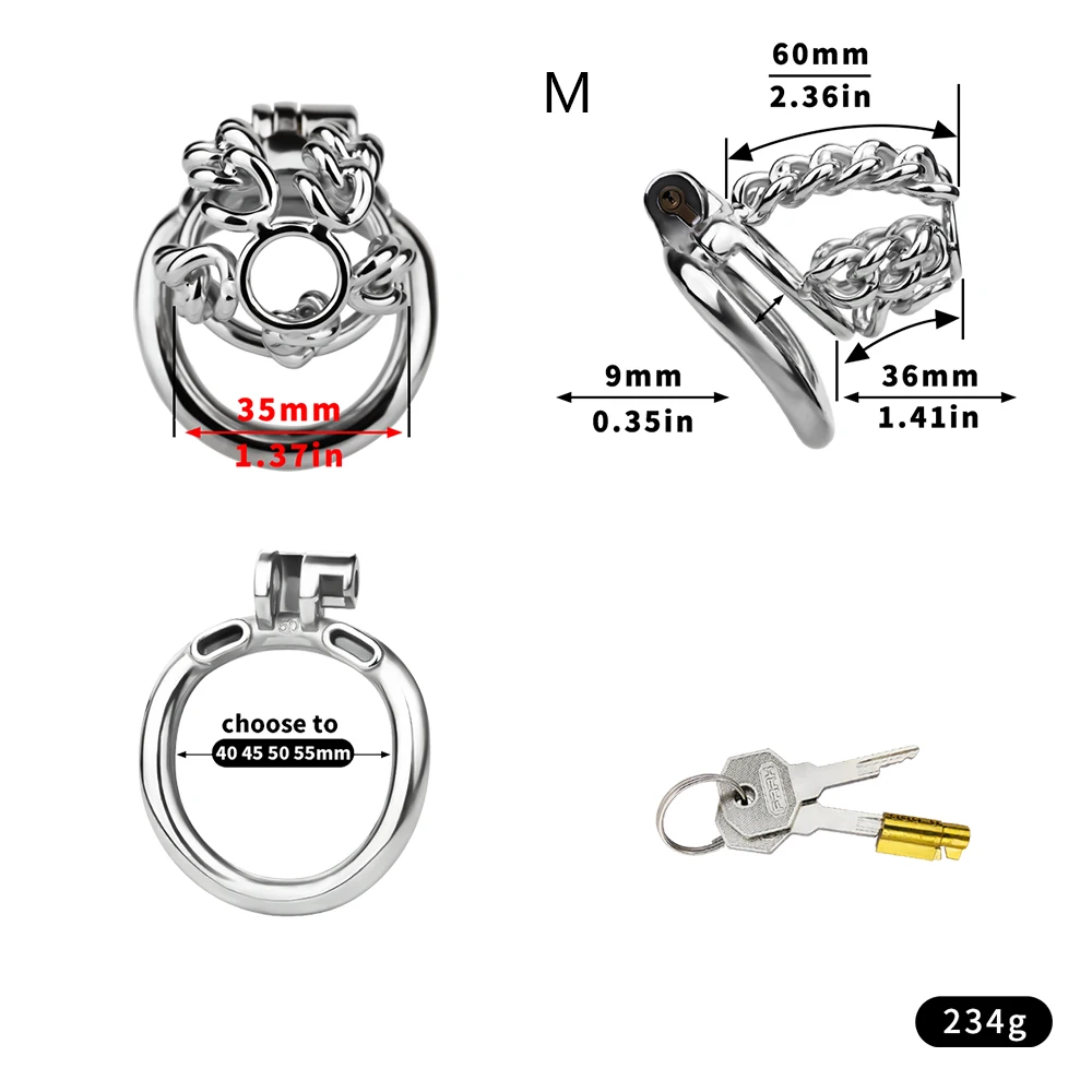 FRKO BDSM Male Chastity Cage Chastity Belt Device Lockcock Cage 정조대 Penis Restraints Lock Anti-Escape Training Sex Toys For Men 4