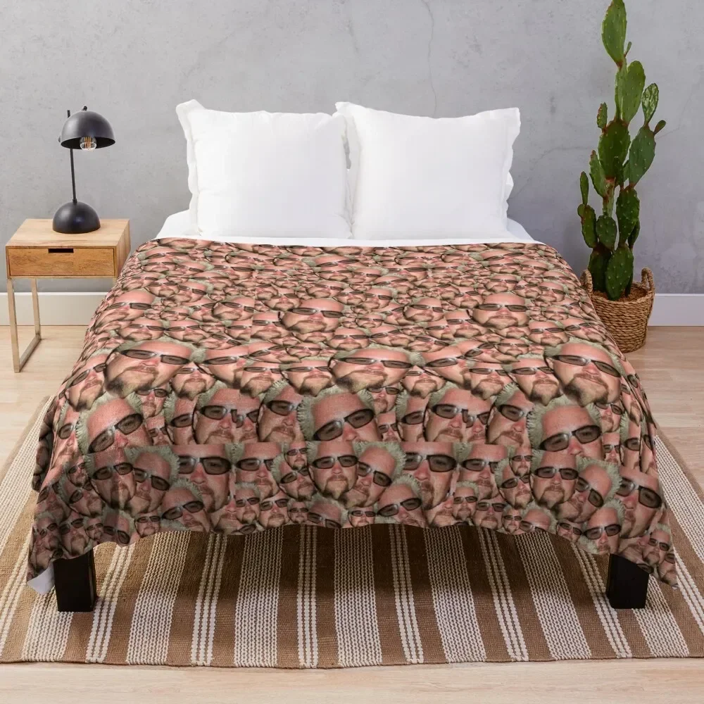 

Guy Fieri Face Throw Blanket Tourist for sofa Bed linens Cute Plaid Blankets