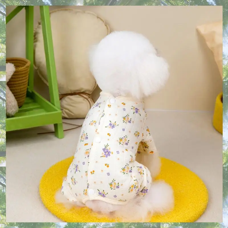 

Премиум-зимняя теплая хлопковая одежда для собак для маленьких собак, комбинезон с обернутым животом, пижама для чихуахуа, щенка, кошки, комбинезон, пижама