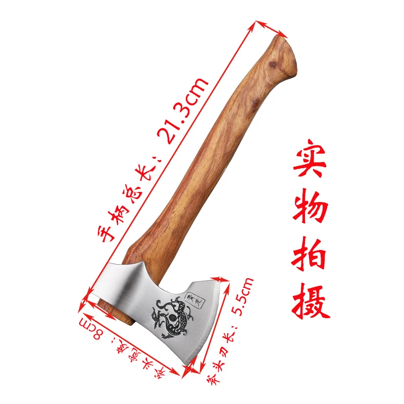 

Green dragon pattern mountain axe camping fishing survival outdoor tree axe home collection gift small hand axe