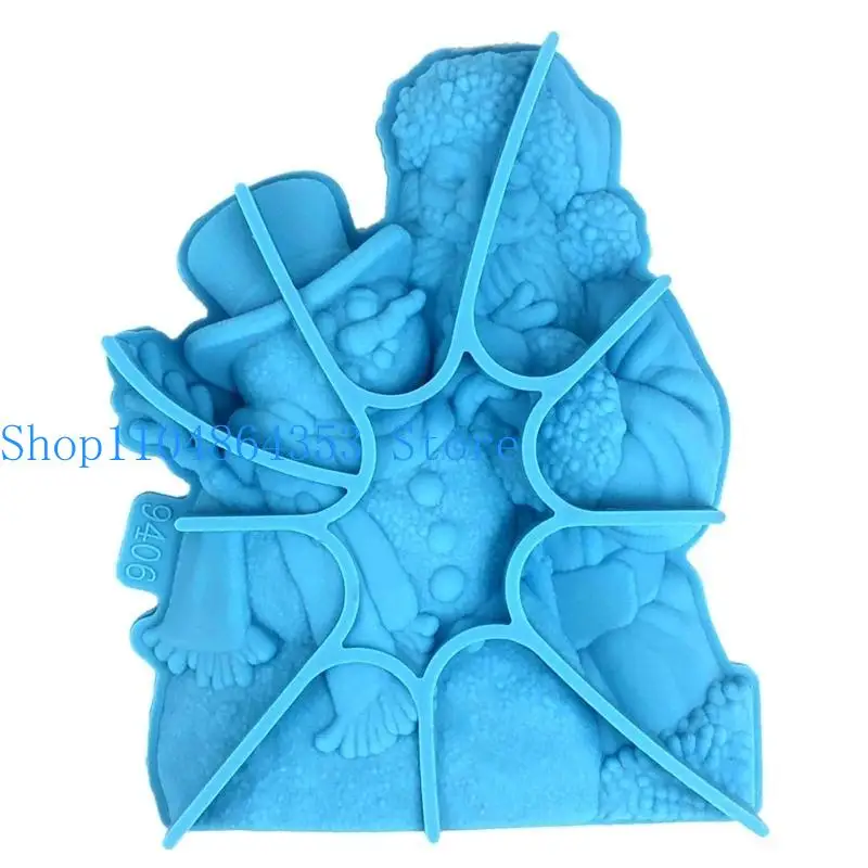 

652F Полустереоскопические настенные украшения Санта-Клауса, форма для клея, настенная подвеска своими руками