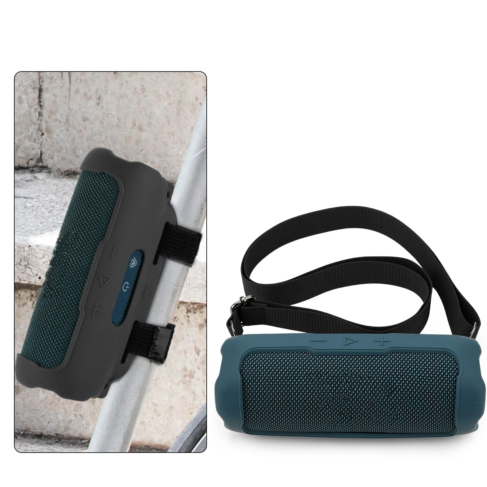 

For JBL Flip7 Speaker Silicone Protective Case Portable Bike Bars Fixed Strap Holder for On-the-Go Convenience