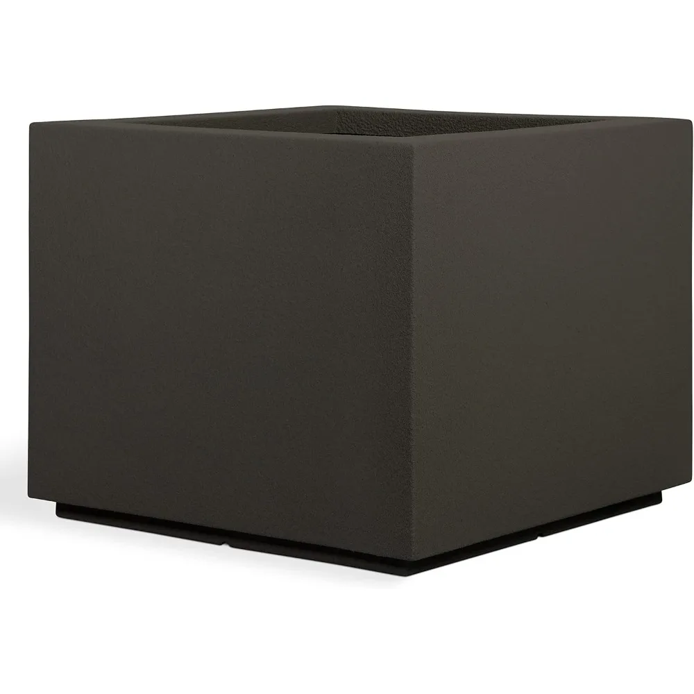 

PolyStone Planters Monterrey 23 in. x 23 in. Brown Square Planter'