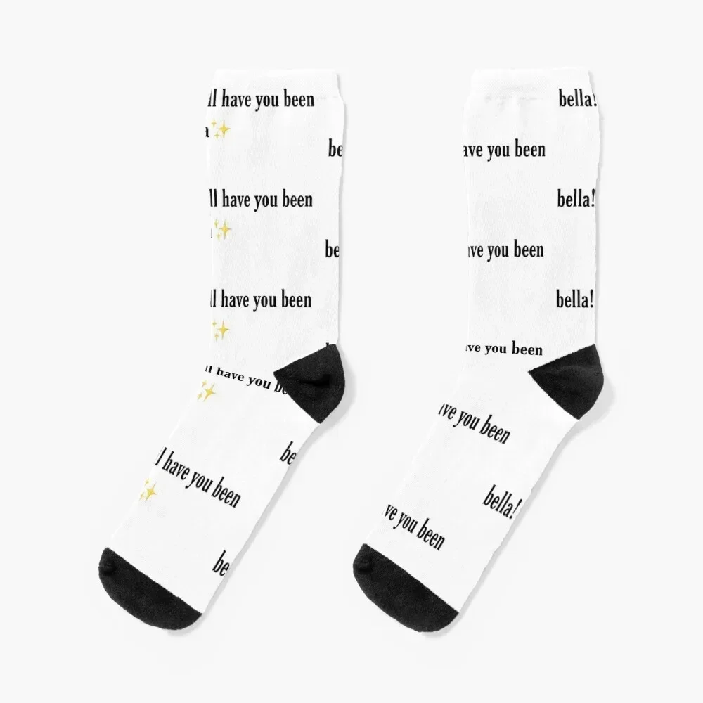 

bella! where the hell have you been loca T-Shirt Socks hiking halloween snow Socks For Girls Men's