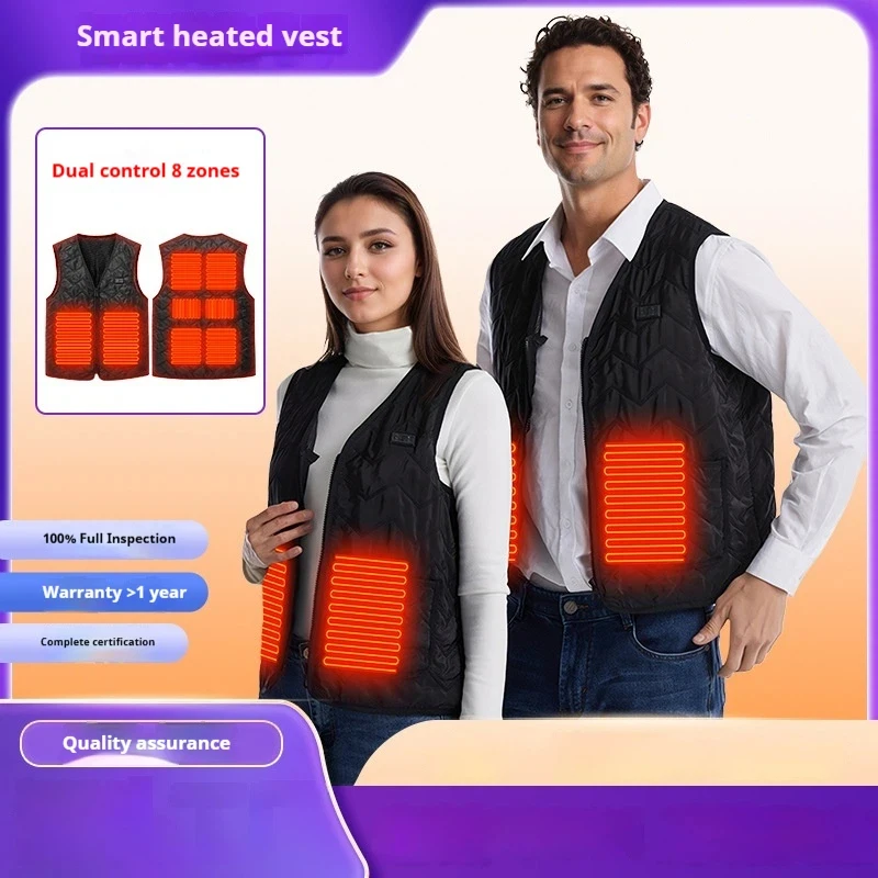 

Winter dual control USB heating electric vest for men and women, winter vest for men and women, winter heating vest for men