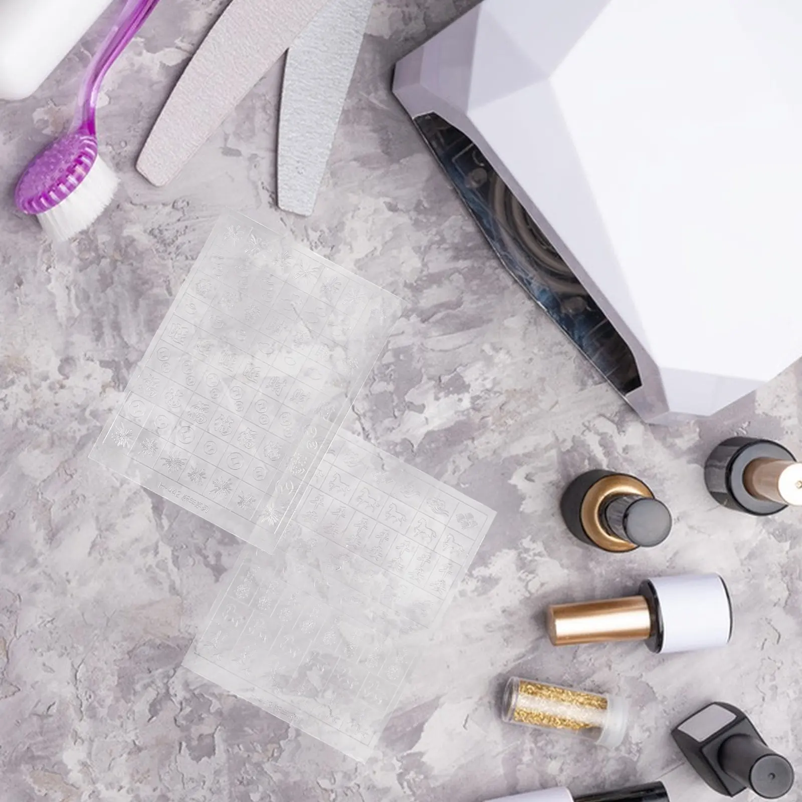 

Набор из 12 наклеек для ногтей с полыми узорами, дизайн к Китайскому Новому году, самоклеящиеся, для DIY маникюра, праздничные наклейки-трафареты для ногтей