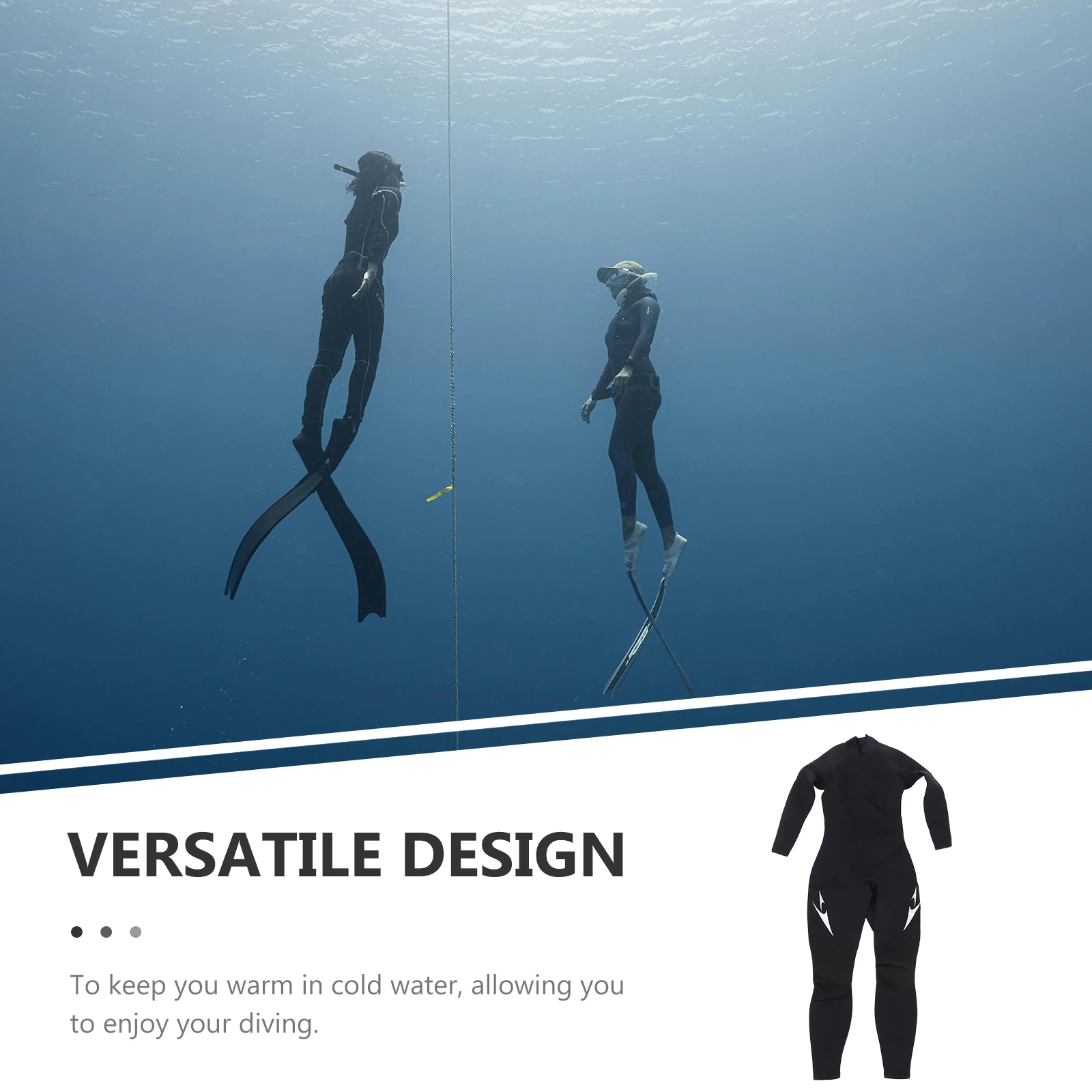 

Wetsuit Diving One-piece Black Neoprene Swimsuits Women Man Surfing Snorkeling Long Sleeve Thickened Warm Water Sports
